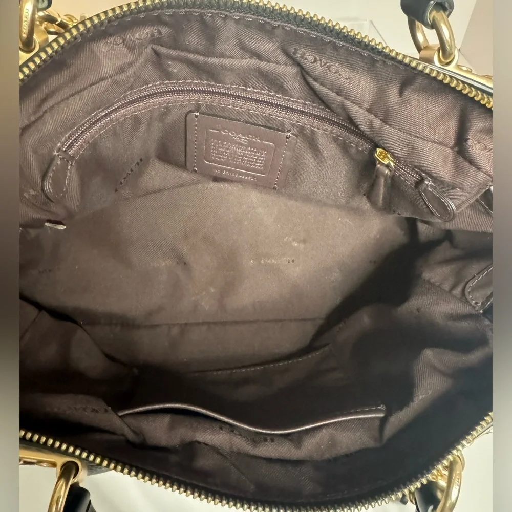 #215 Coach Lane Black Leather Satchel - Picture 13 of 16